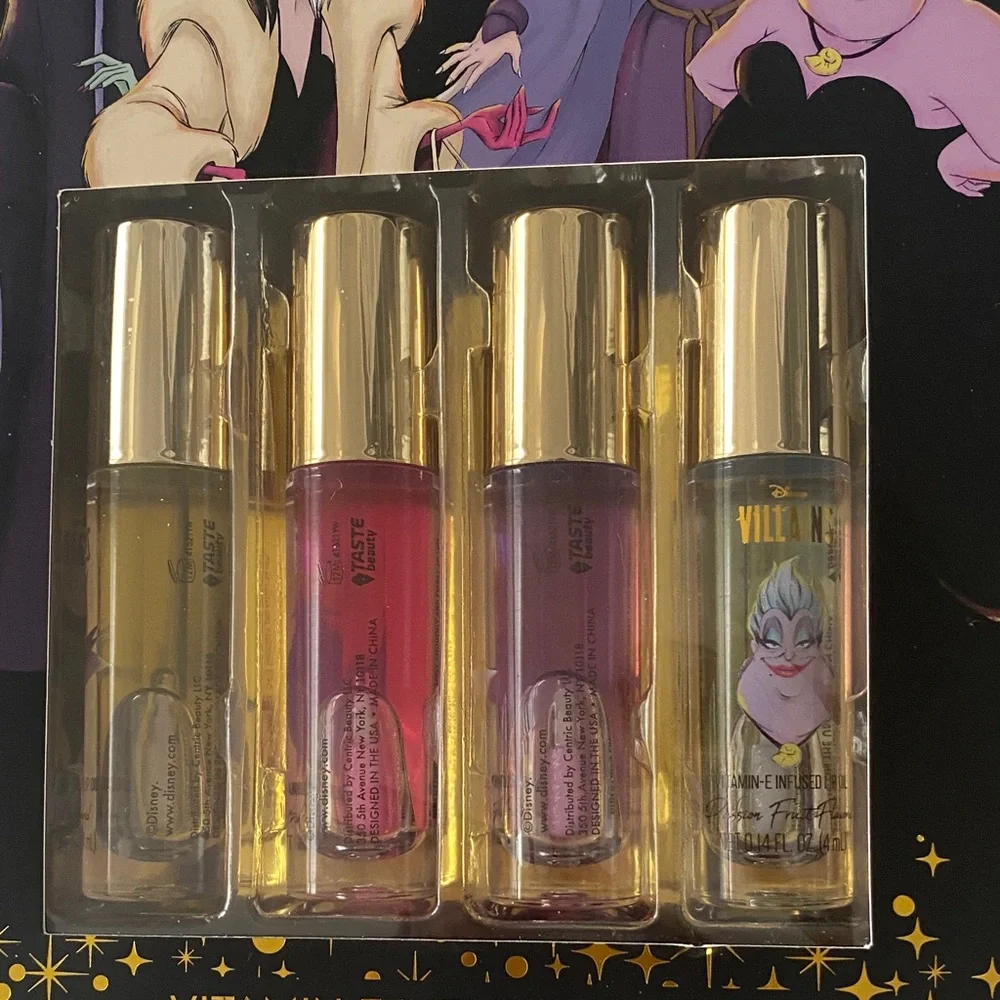 Disney Villains Vitamin-E Lip Oil Set - NIB